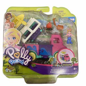 Polly Pocket Camper Van w Kayak and Accessories